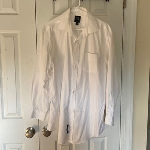 Jos. A Bank Traveler Tailored Fit White button up long sleeve